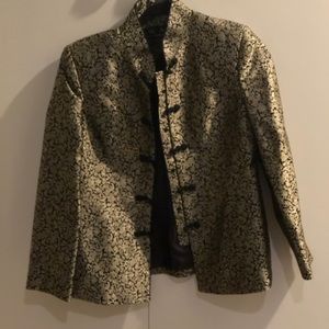 YA ZHENG RARE GOLD AND BLACK BLAZER/COAT EXQUISITE